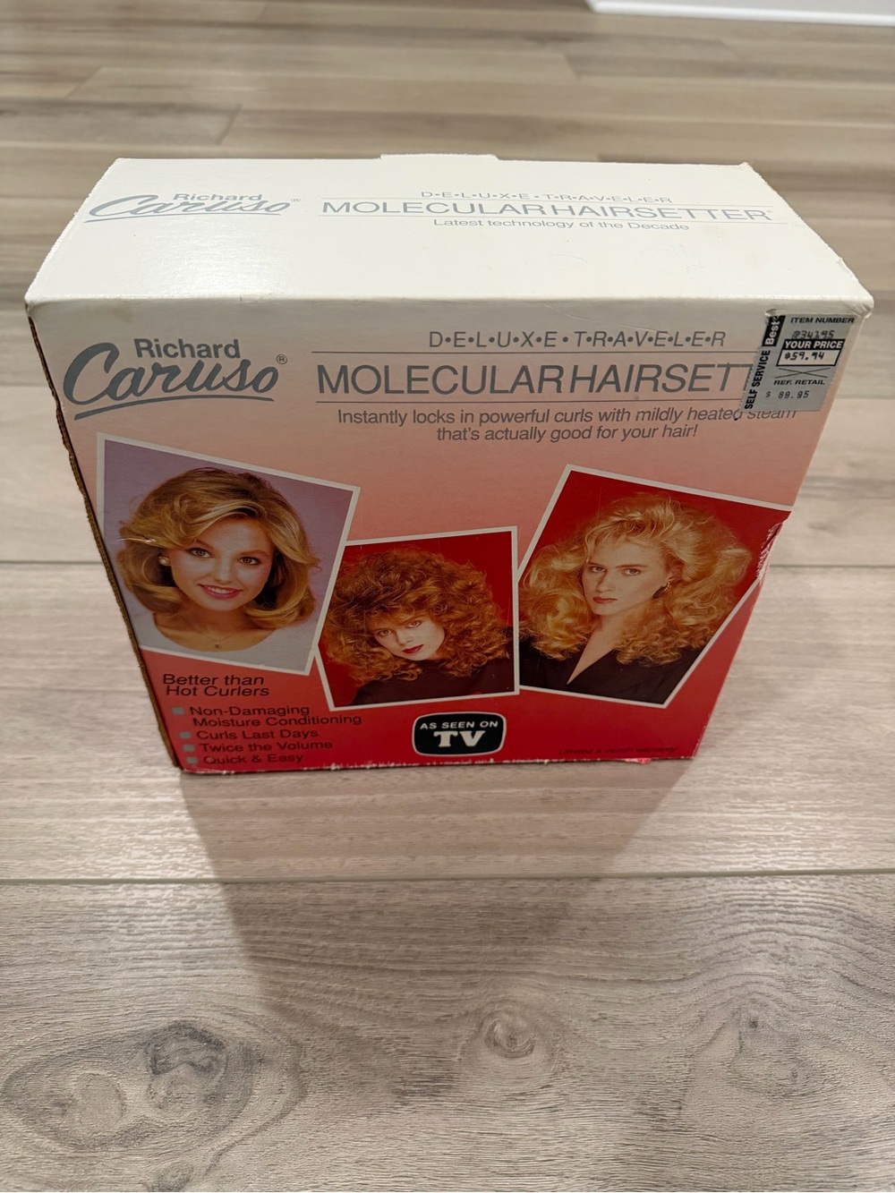 Vtg Richard Caruso Deluxe Traveler Molecular Hairsetter 14 Rollers Steamer Clips